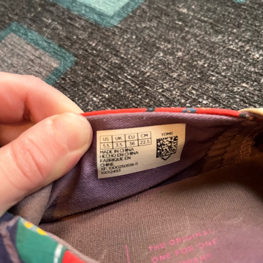 Toms Women’s Alpargata Liberty and London Collab Shoes Size 5.5 - Picture 3 of 6